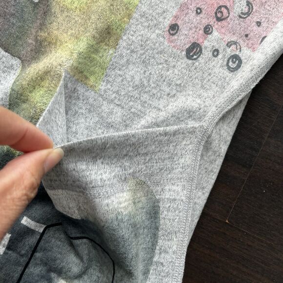 Et’Lois Open Cardigan Women 3/4 Sleeve Watercolor Abstract Wearable Art Tunic L - Picture 7 of 11